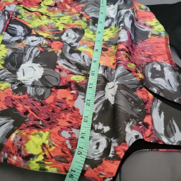 Rachel Rachel Roy | Cute Floral Mesh Cut Out A-line Sleeveless Dress w/ Pockets - Picture 13 of 14